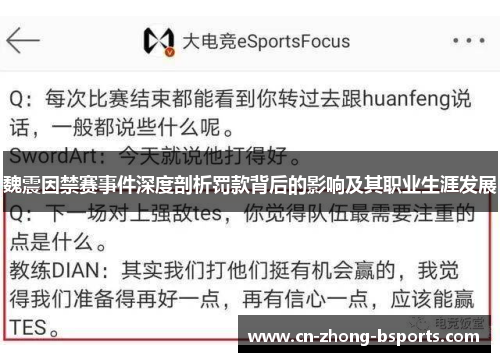 魏震因禁赛事件深度剖析罚款背后的影响及其职业生涯发展